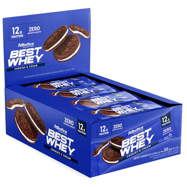 Caja 12 Barras Best Whey Atlhetica Nutrition 12G de Proteína 49G C/U.3