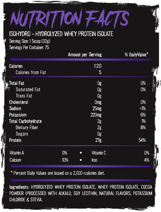 ISO Hydro Hexacore 5 Libras 75 Servicios. NutritionGO