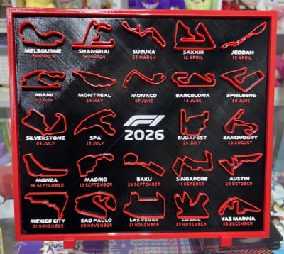 CALENDARIO 3D FORMULA 1 2026