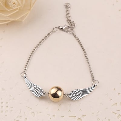 PULSERA SNITCH DORADA - PLATEADA