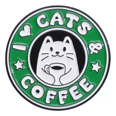 PIN I LOVE CATS COFFEE