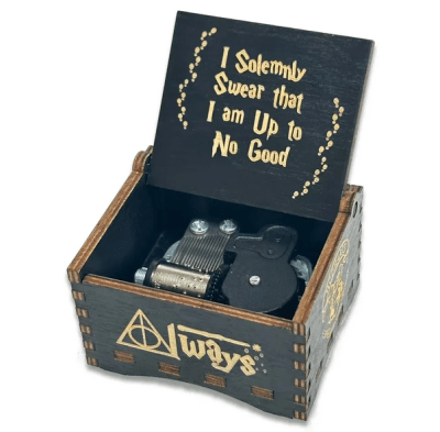 CAJA MUSICAL HARRY POTTER NEGRA AUTOMÁTICA