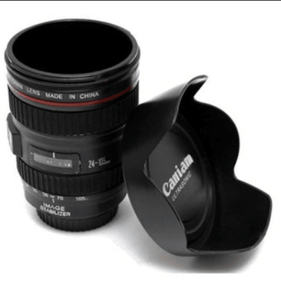 MUG LENTE CAMARA NEGRO TAPA
