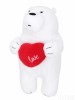 Peluche We Bare Bears Polar con corazón1