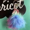 LLAVERO PELUCHE POMPON  UNICORNIO1