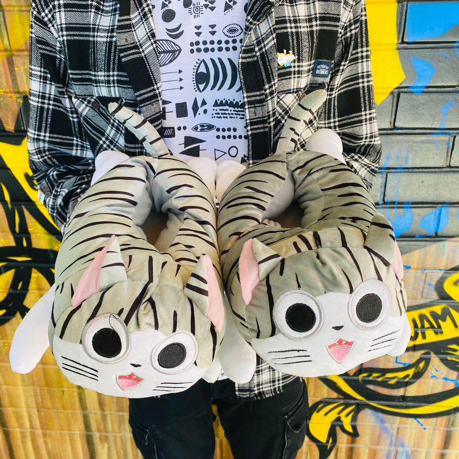 PANTUFLAS GATO CHI CERRADAS Apricot Fan Store