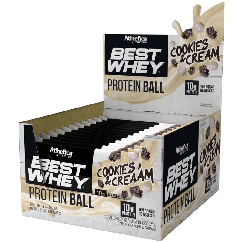 Atlhetica Best Whey Protein Ball Cookies and Cream Caja (12 unidades) Atlhetica Best Whey Protein Ball Cookies and Cream Caja (12 unidades)