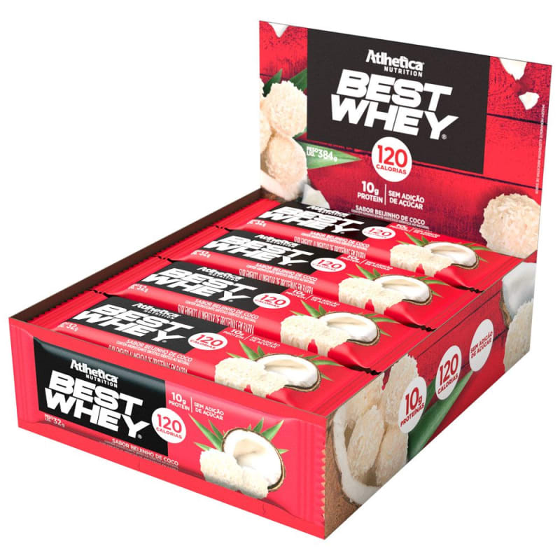 Atlhetica Best Whey Bar Beijinho de Coco Caja (12 unidades) Atlhetica Best Whey Bar Beijinho de Coco Caja (12 unidades)