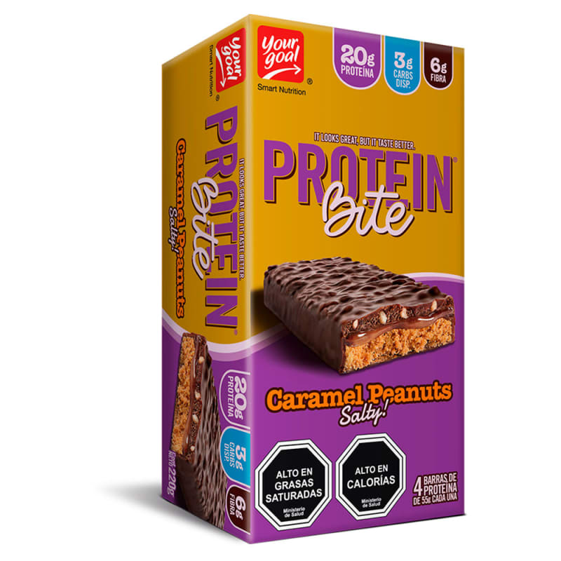 Your Goal Protein Bite Caramel Peanuts (Display 4 unidades)