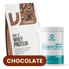 PACK OstroVit 100% Whey Protein 700 g (Chocolate Dream) + Creatina Focus Nutrition 300 g
