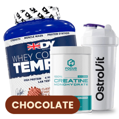PACK DY Nutrition Whey Complex Tempro 5 lb (Classic Chocolate) + Creatina Focus Nutrition 300 g + Shaker