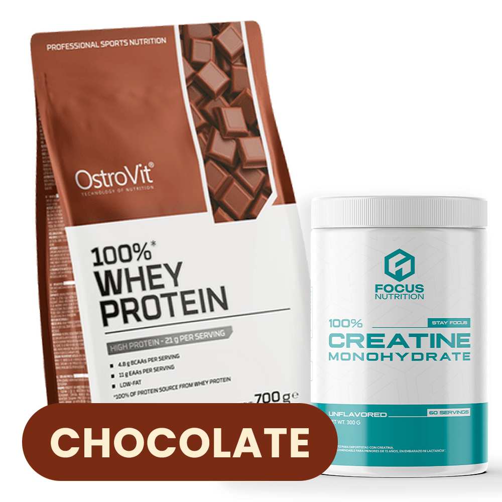 PACK OstroVit 100% Whey Protein 700 g (Chocolate Dream) + Creatina Focus Nutrition 300 g 1