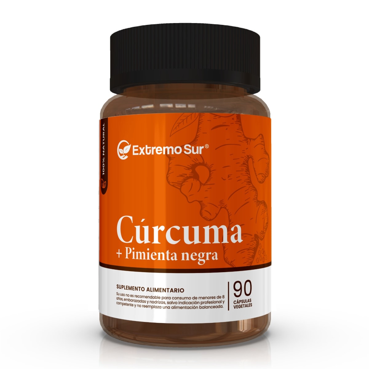 Extremo Sur Cúrcuma + Pimienta Negra (60 caps) 1