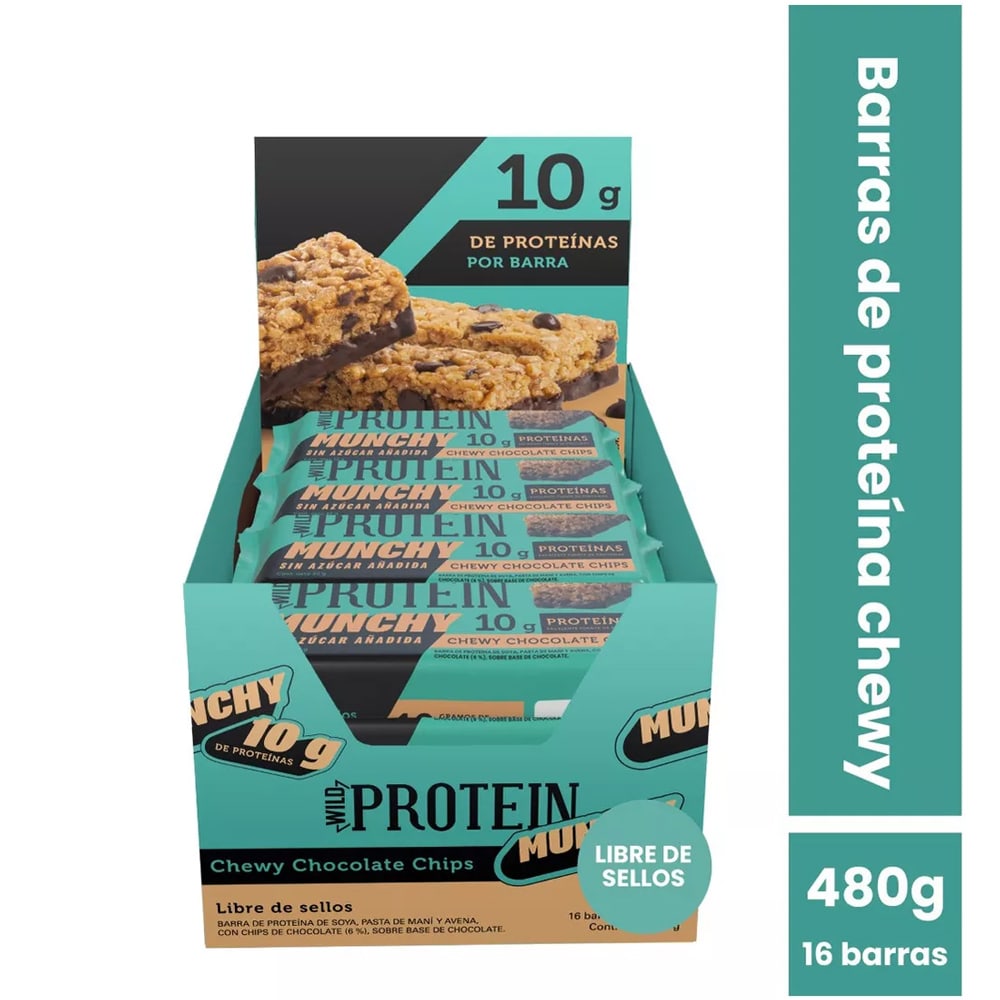 Wild Protein Munchy Chocolate Chips (Display 16 unidades) 1