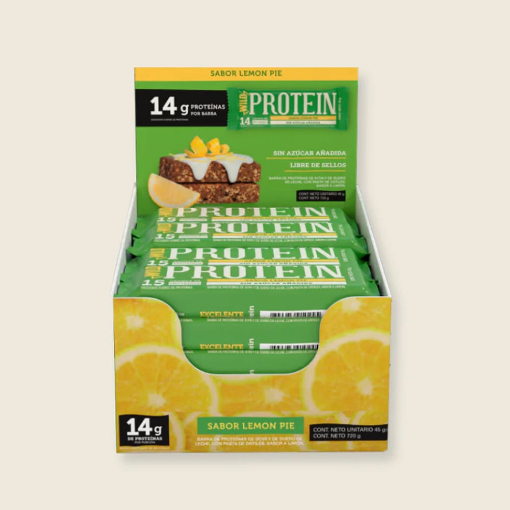 Barritas Protein Wild Foods Lemon Pie 16 Unidades