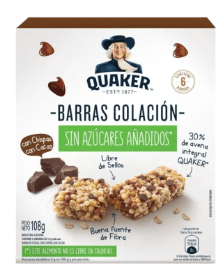 BARRA QUAKER CHIP CHOC 6UND