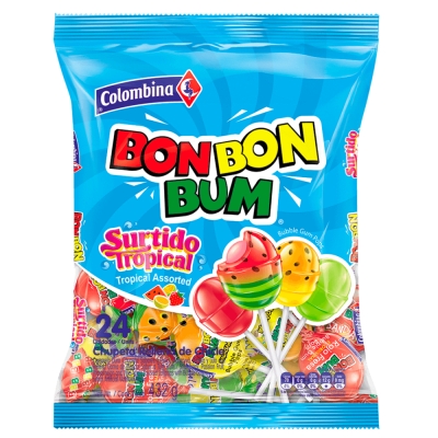 BONBONBUM SURTIDO TROPICAL 24 UND.