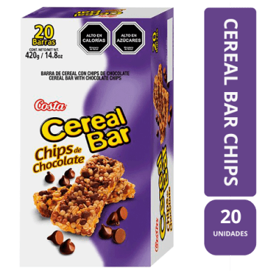 CEREAL BAR CHIPS 20 UND.