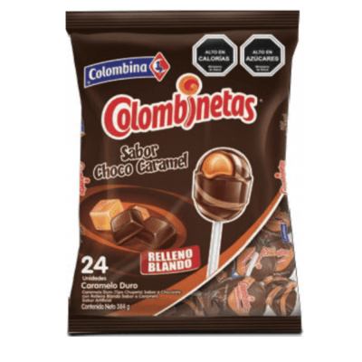 CHUPETE COLOMBINETA CHOCO CARAMEL 24 UND.