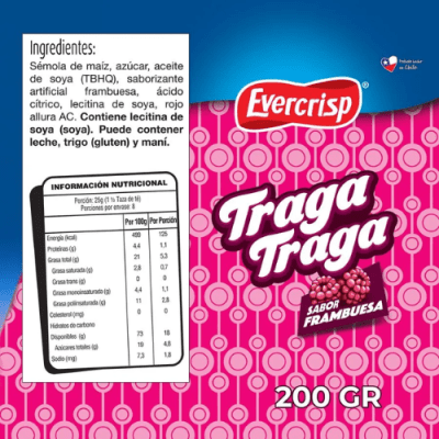 TRAGA TRAGA FRAMBUESA 200 GR.