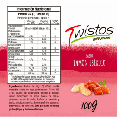 TWISTOS JAMON 100 GR.