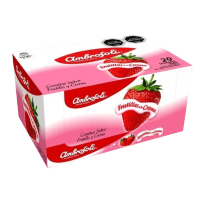 GOMITAS FRUTILLAS A LA CREMA DISPLAY 20 UND.