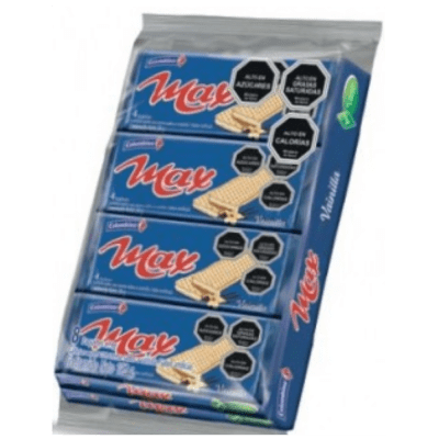 MAX WAFER INDIV. VAINILLA 8 UND.