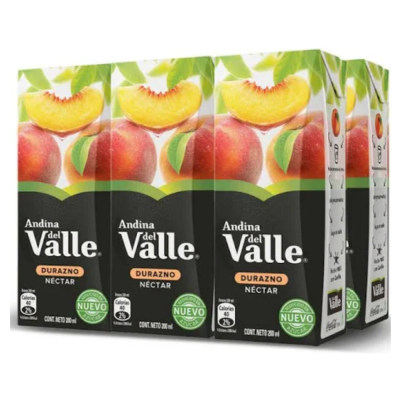 ANDINA BOMBILLIN SIX PACK DURAZNO