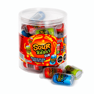 SOUR BEAST CHICLE LATA 30 UND.