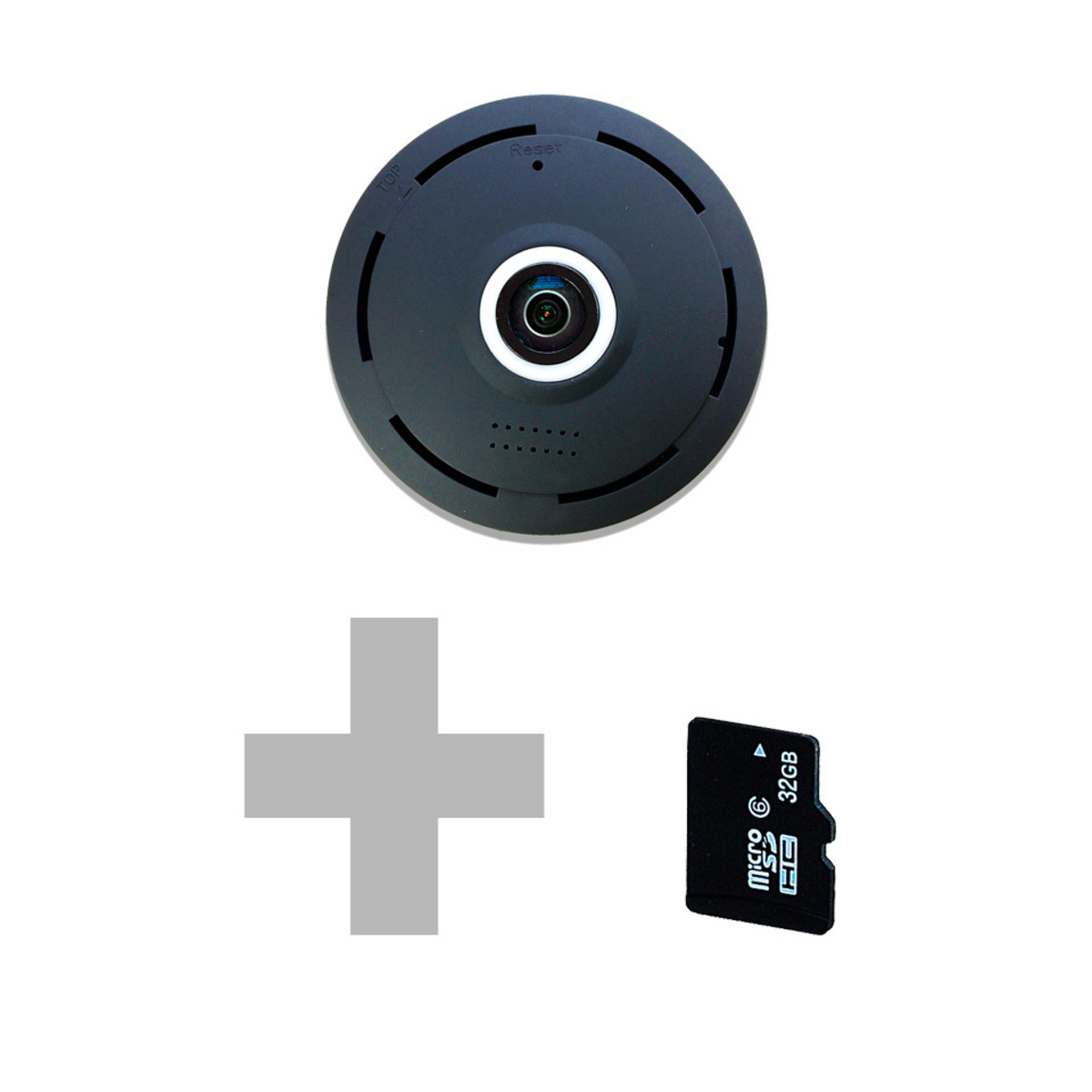 CÁMARA IP 360 NEGRA + SD 32 GB