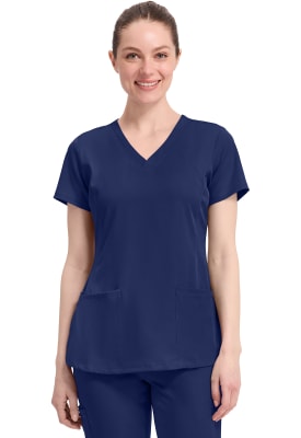 Polera Clínica Mujer Healing Hands HH Works 2500 Azul Marino NAVY