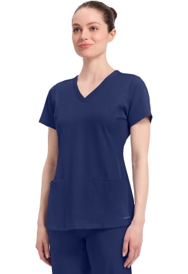Polera Clínica Mujer Healing Hands HH Works 2500 Azul Marino NAVY