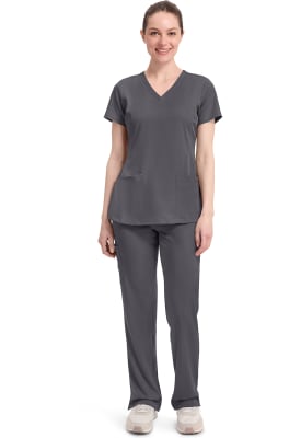Polera Clínica Mujer Healing Hands HH Works 2500 Gris PEWTE