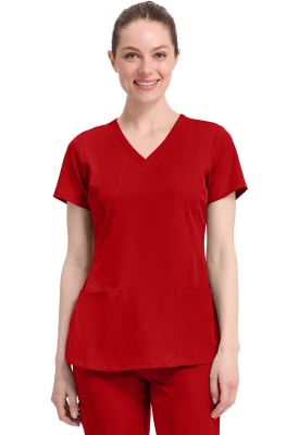 Polera Clínica Mujer Healing Hands HH Works 2500 Rojo RED