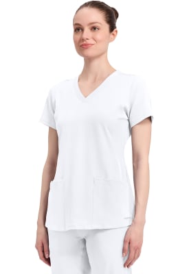 Polera Clínica Mujer Healing Hands HH Works 2500 Blanco WHITE