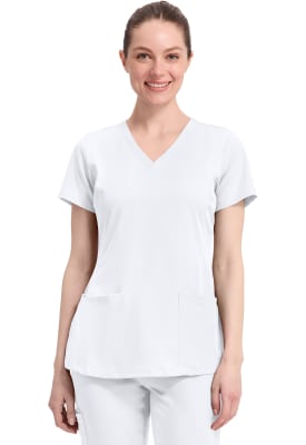 Polera Clínica Mujer Healing Hands HH Works 2500 Blanco WHITE