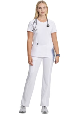 Polera Clínica Mujer Infinity 2624A Blanco WTPS