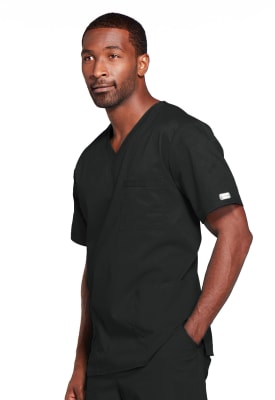 Polera Clínica Hombre Cherokee Workwear Core Stretch 4725 Negro BLKW