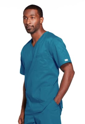 Polera Clínica Hombre Cherokee Workwear Core Stretch 4725 Verde CARW