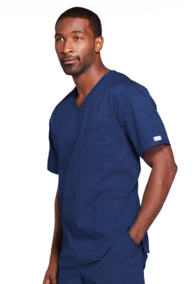 Polera Clínica Hombre Cherokee Workwear Core Stretch 4725 Azul Marino NAVW