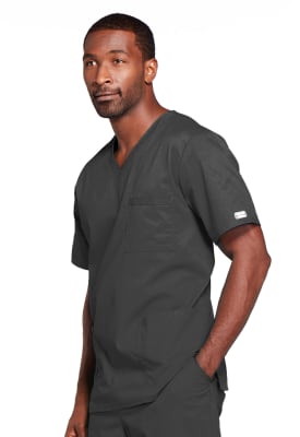 Polera Clínica Hombre Cherokee Workwear Core Stretch 4725 Gris PWTW