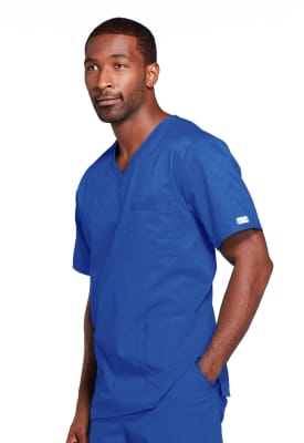 Polera Clínica Hombre Cherokee Workwear Core Stretch 4725 Azul Rey ROYW