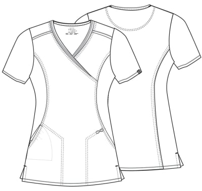 Polera Clínica Mujer Infinity CK608 LVMD Corazones Negro