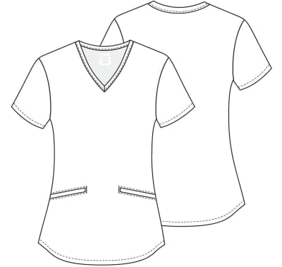 Polera Clínica Mujer Cherokee Prints CK637 TKCH Quesos Verde