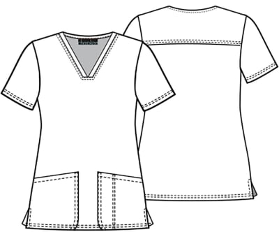 Polera Clínica Mujer Cherokee Prints CK671 SFPY Pasley Gris