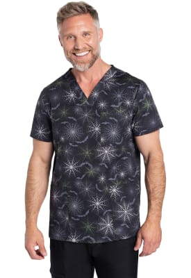 Polera Clínica Hombre Cherokee Prints CK691 NTWB Telarañas Negro