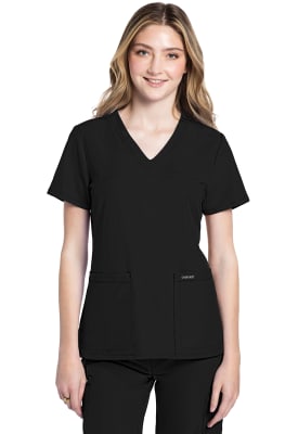 Polera Clínica Mujer Cherokee Workwear Originals Ultra CK953A Negro BLK