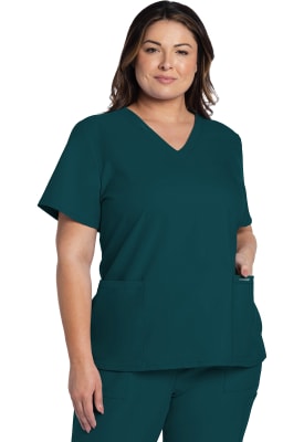 Polera Clínica Mujer Cherokee Workwear Originals Ultra CK953A Verde CAR