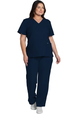 Polera Clínica Mujer Cherokee Workwear Originals Ultra CK953A Azul Marino NAV