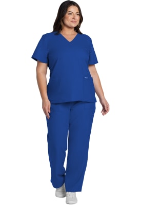 Polera Clínica Mujer Cherokee Workwear Originals Ultra CK953A Azul Rey ROY